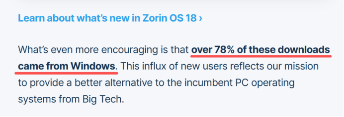 Win10退役后的“大逃亡”？Zorin OS曝五周破100万下载，其中78%来自Windows设备